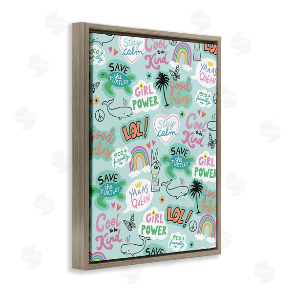 Stupell Industries Nina Seven | Girl Power Phrase Pattern