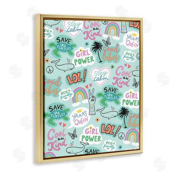 Stupell Industries Nina Seven | Girl Power Phrase Pattern