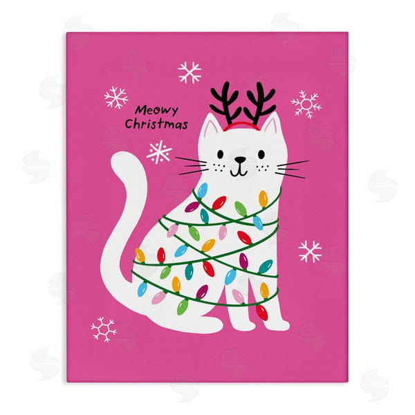 stupell industries Nina Seven | Meowy Christmas Cat Pun