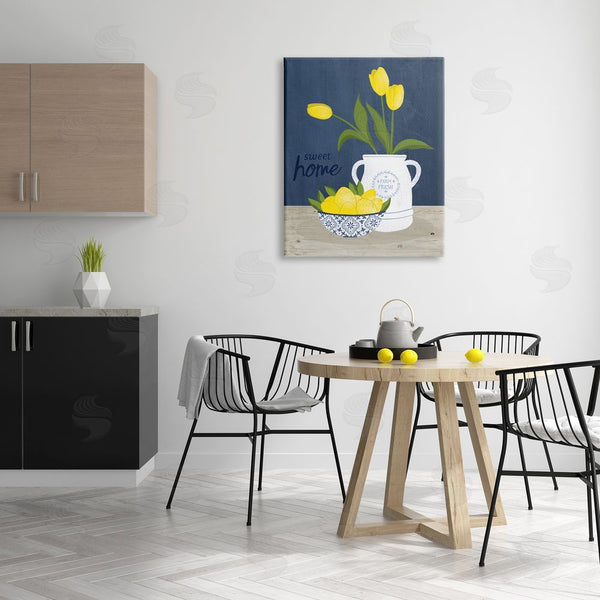 Stupell Industries Nina Seven | Sweet Home Farm Fresh Yellow Country Tulips Lemons Wall Art
