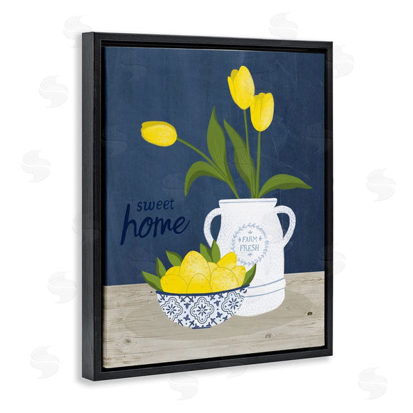 Stupell Industries Nina Seven | Sweet Home Farm Fresh Yellow Country Tulips Lemons Wall Art
