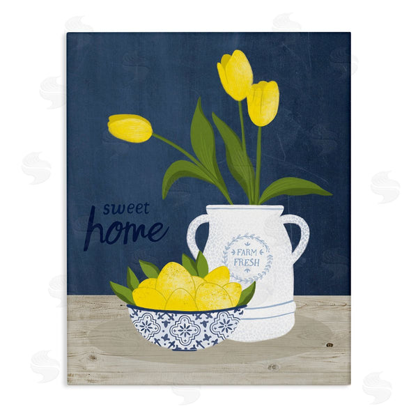 stupell industries Nina Seven | Sweet Home Farm Fresh Yellow Country Tulips Lemons Wall Art
