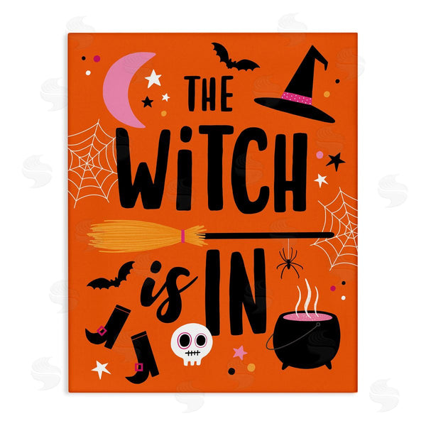 stupell industries Nina Seven | Witch Is In Bold Cauldron Phrase Wall Art