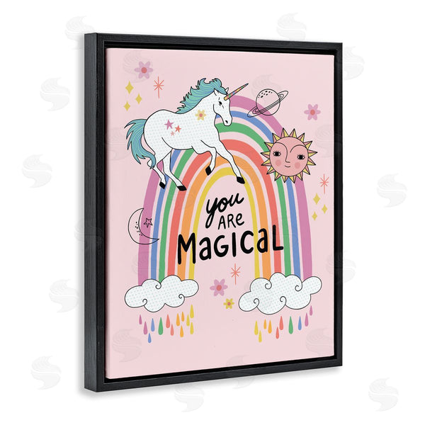 Stupell Industries Nina Seven | You Are Magical Unicorn Rainbow