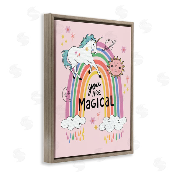Stupell Industries Nina Seven | You Are Magical Unicorn Rainbow
