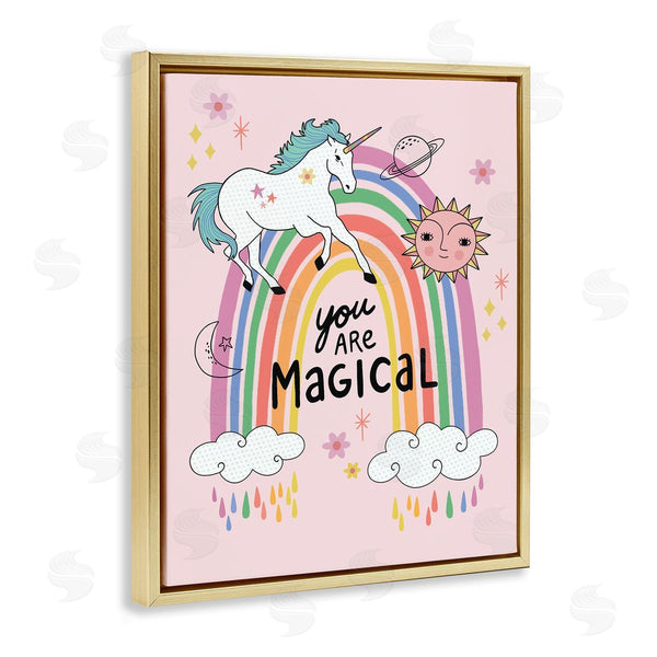 Stupell Industries Nina Seven | You Are Magical Unicorn Rainbow