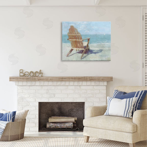 Stupell Industries Noah Bay | Beach Chair By Shore Wall Art