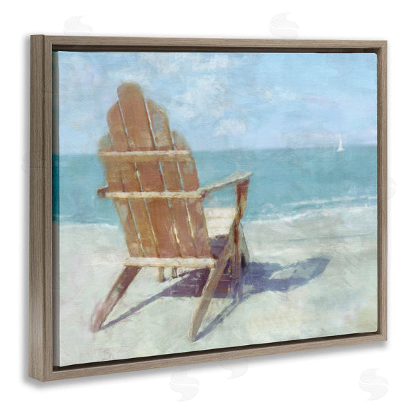 Stupell Industries Noah Bay | Beach Chair By Shore Wall Art