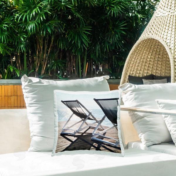 Stupell Industries Noah Bay | Beach Shadow Reach Printed Throw Pillow