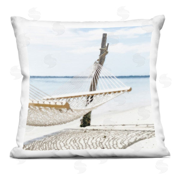 stupell industries Noah Bay | Beachside Hammock Coast Printed Throw Pillow