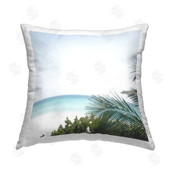 stupell industries Noah Bay | Calm Beach Palms Printed Throw Pillow