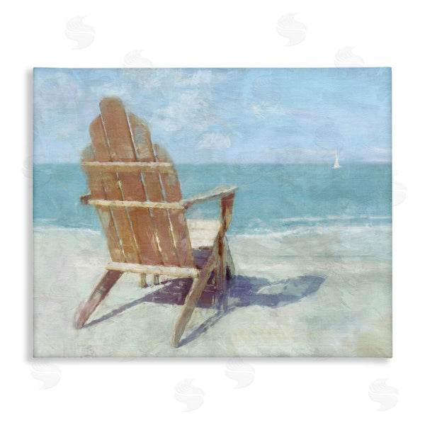 stupell industries Noah Bay | Chair with Sailboat View Wall Art