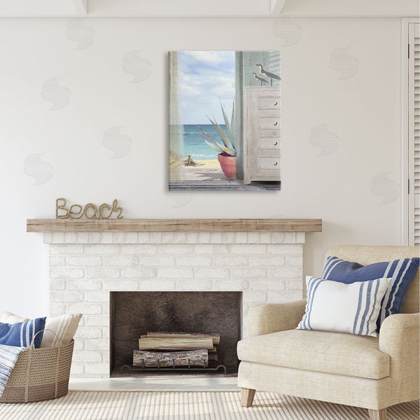 Stupell Industries Noah Bay | Coastal Doorway Beach View Wall Art