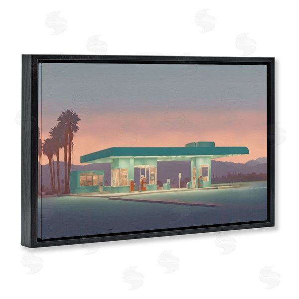 Stupell Industries Noah Bay | Deserted Gas Station At Sunset