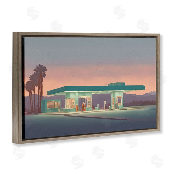 Stupell Industries Noah Bay | Deserted Gas Station At Sunset