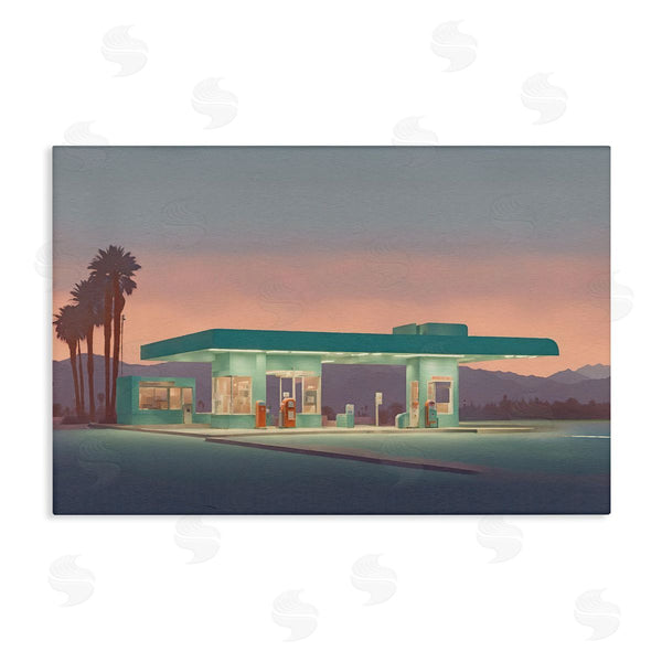 stupell industries Noah Bay | Deserted Gas Station at Sunset