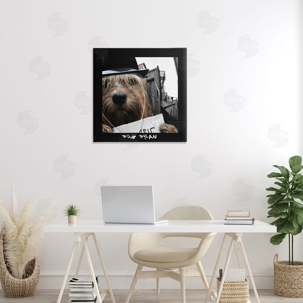 Stupell Industries Noah Bay | Dog Dylan Funny Musician Wearing Hat Cityscape Wall Art