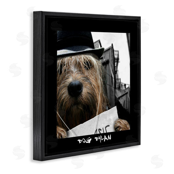 Stupell Industries Noah Bay | Dog Dylan Funny Musician Wearing Hat Cityscape Wall Art