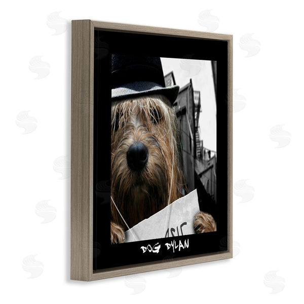 Stupell Industries Noah Bay | Dog Dylan Funny Musician Wearing Hat Cityscape Wall Art