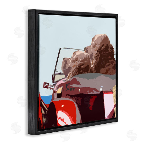 Stupell Industries Noah Bay | Dogs Driving Convertible Car Clear Blue Sky Wall Art