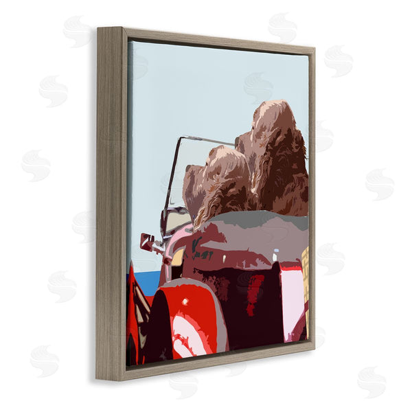 Stupell Industries Noah Bay | Dogs Driving Convertible Car Clear Blue Sky Wall Art