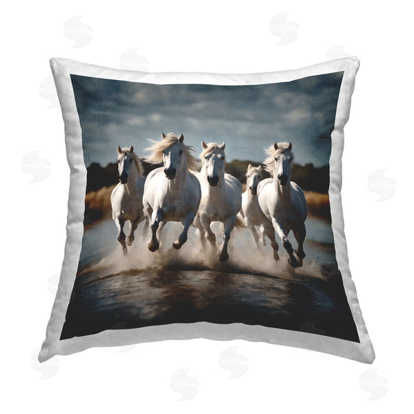 stupell industries Noah Bay | Dreamy Pool & Palm Trees Printed Throw Pillow