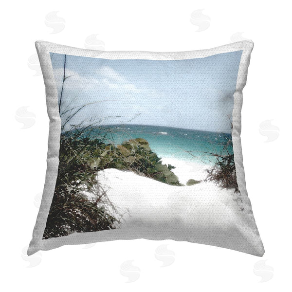 Stupell Industries Noah Bay | Dune Bank Beach Printed Throw Pillow