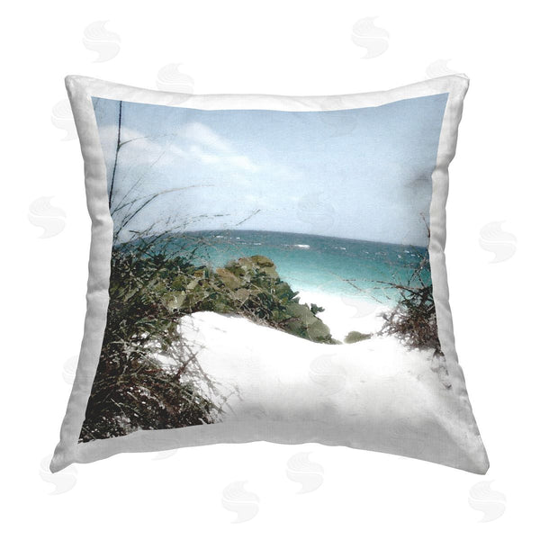 stupell industries Noah Bay | Dune Bank Beach Printed Throw Pillow