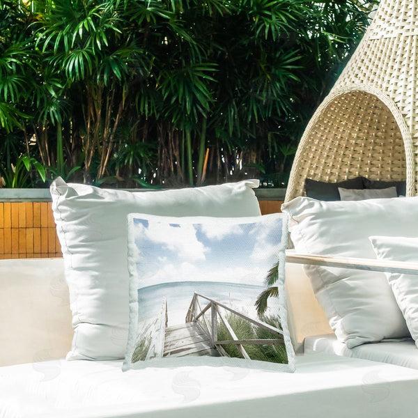 Stupell Industries Noah Bay | Far Horizon Beach Coast Printed Throw Pillow
