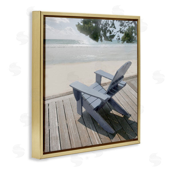 Stupell Industries Noah Bay | Greek Chair Beach Landscape
