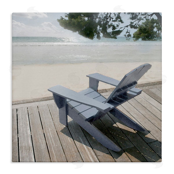 stupell industries Noah Bay | Greek Chair Beach Landscape