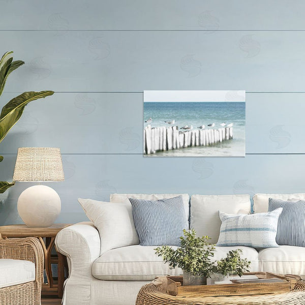 Stupell Industries Noah Bay | Gulls Waiting Beach Scene