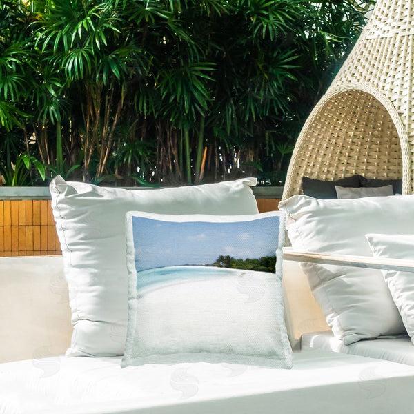 Stupell Industries Noah Bay | Horseshoe Bay Coastline Printed Throw Pillow