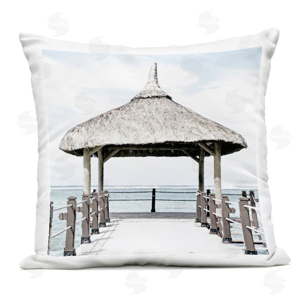 Stupell Industries Noah Bay | Jetty At Noon Coast Printed Throw Pillow