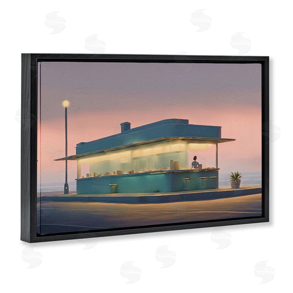 Stupell Industries Noah Bay | Lone Beach Diner At Sunset