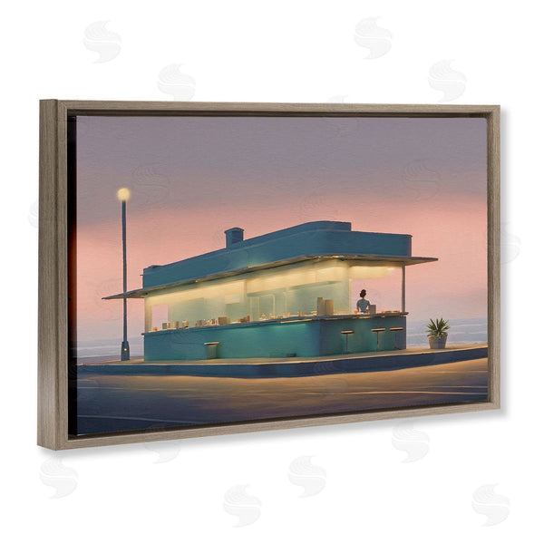 Stupell Industries Noah Bay | Lone Beach Diner At Sunset