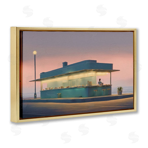 Stupell Industries Noah Bay | Lone Beach Diner At Sunset