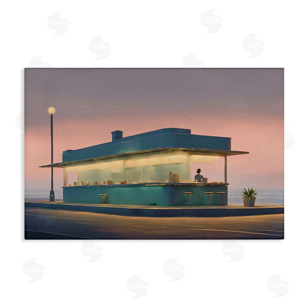 stupell industries Noah Bay | Lone Beach Diner at Sunset