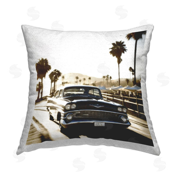 Stupell Industries Noah Bay | Miami Car & Palm Tree Printed Throw Pillow