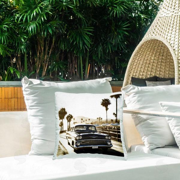 Stupell Industries Noah Bay | Miami Car & Palm Tree Printed Throw Pillow