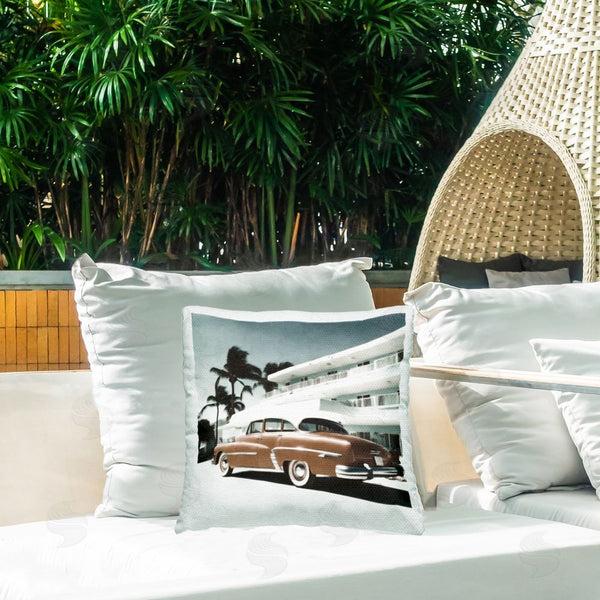 Stupell Industries Noah Bay | Miami Classic Automobile Printed Throw Pillow
