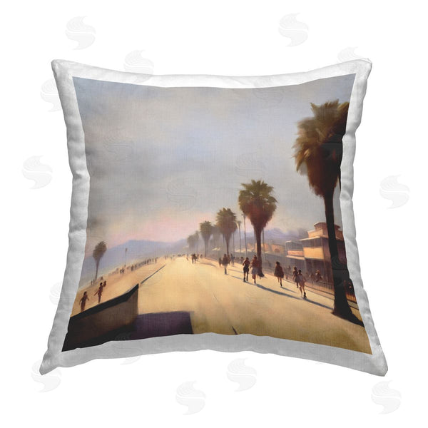 stupell industries Noah Bay | Midday Sun Beach View Printed Throw Pillow
