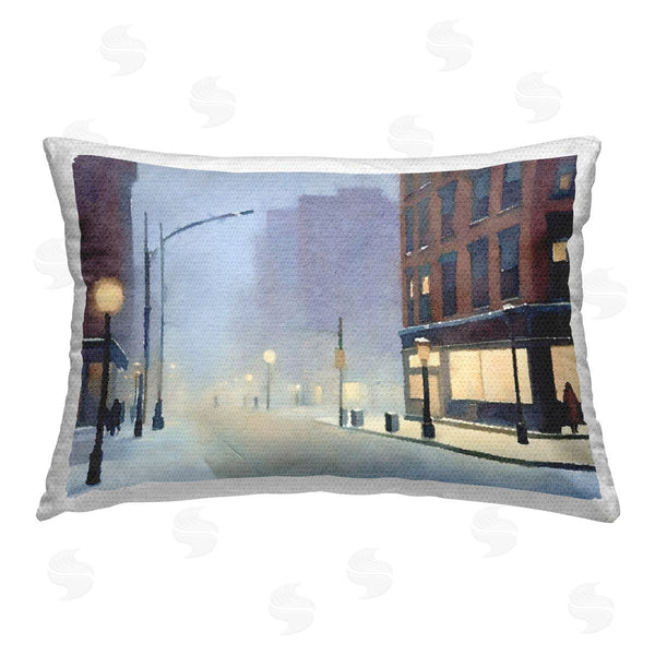 Stupell Industries Noah Bay | Misty Winter City Street