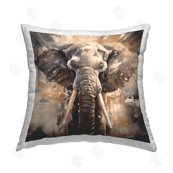 Stupell Industries Noah Bay | Modern Splatter Elephant Printed Throw Pillow