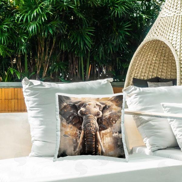 Stupell Industries Noah Bay | Modern Splatter Elephant Printed Throw Pillow