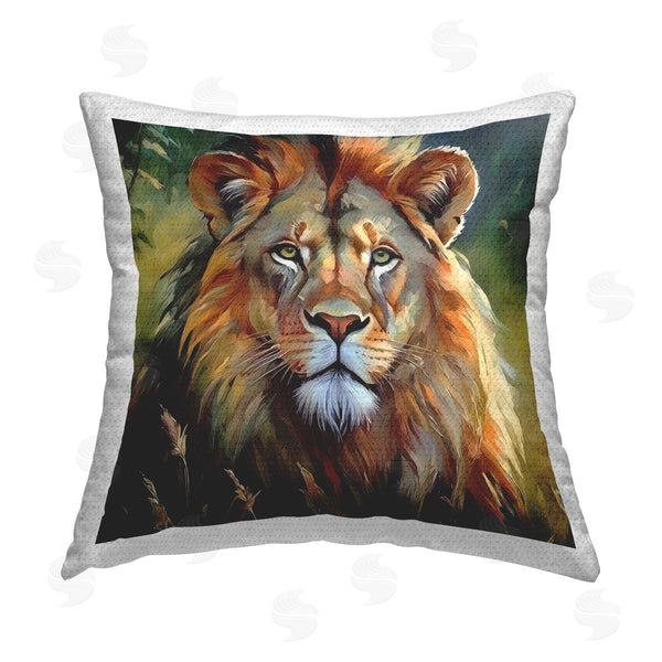 Stupell Industries Noah Bay | Painterly Lion Portrait Printed Throw Pillow