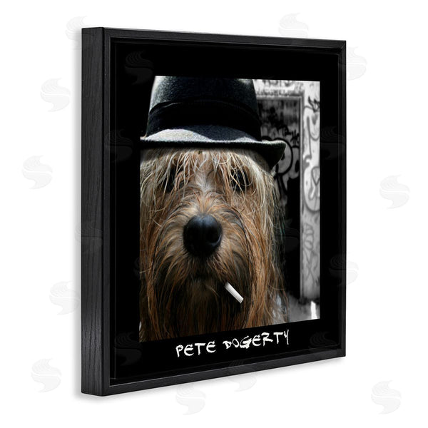 Stupell Industries Noah Bay | Pete Dogerty Humorous Musician Hat Cigarette Dog Wall Art