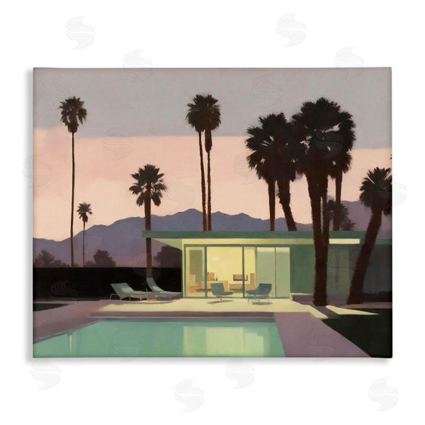 stupell industries Noah Bay | Pool Surrounded by Palms Wall Art
