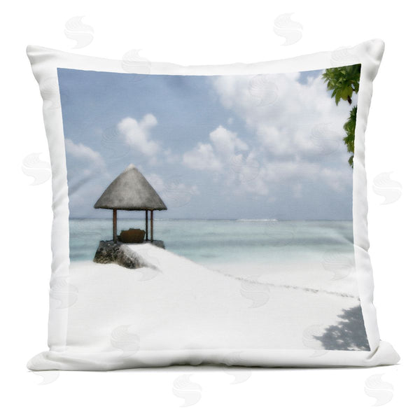 Stupell Industries Noah Bay | Quiet Place Beach Coast Printed Throw Pillow
