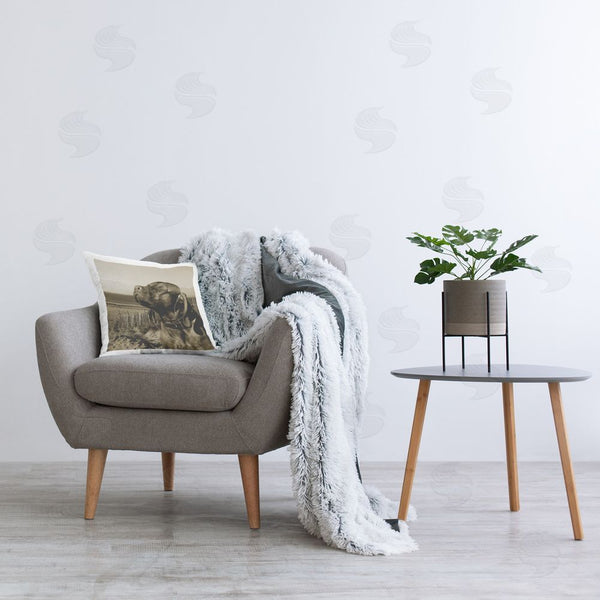 Stupell Industries Noah Bay | Relaxed Dog With Music Printed Throw Pillow